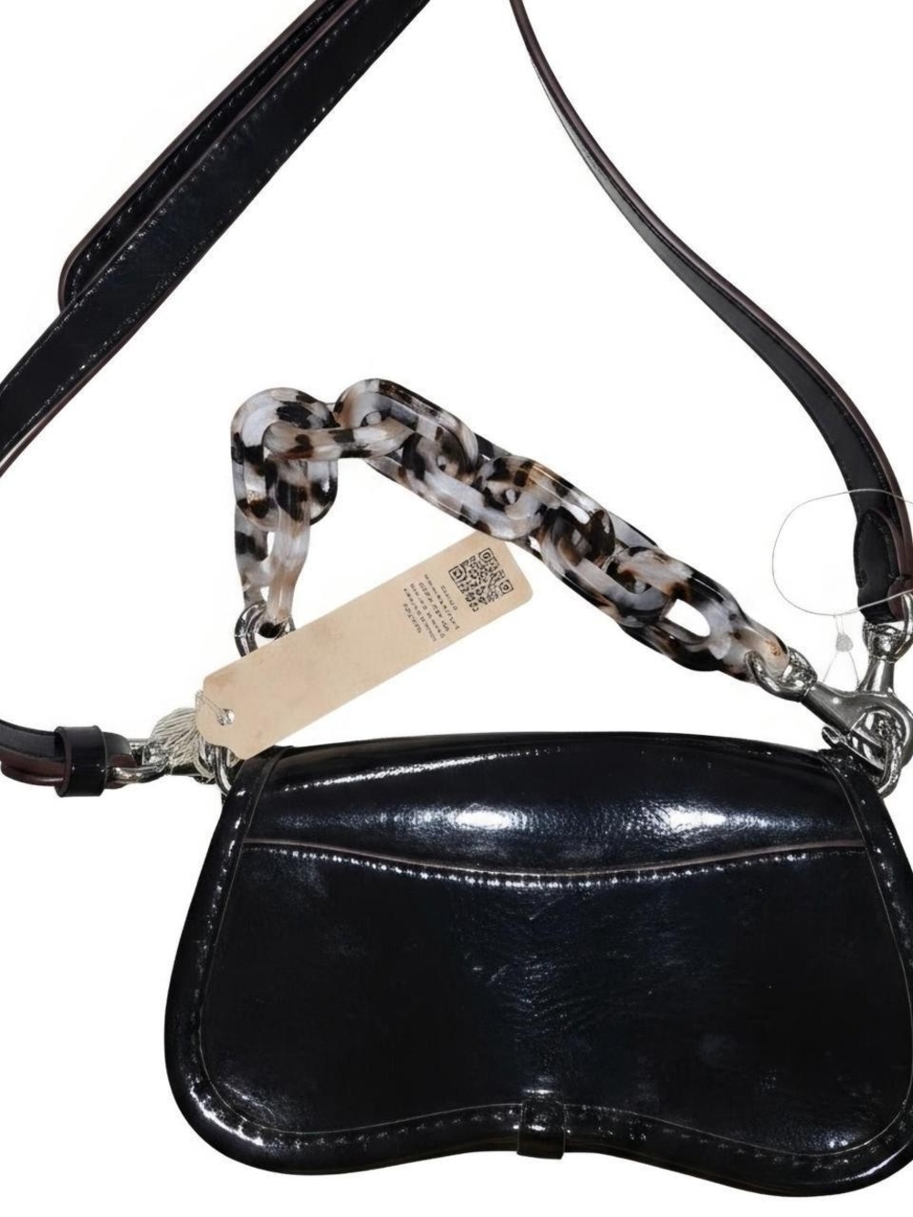 NWT! Coachtopia MINI Wavy Dinky bag in black patent leather - Picture 4 of 7